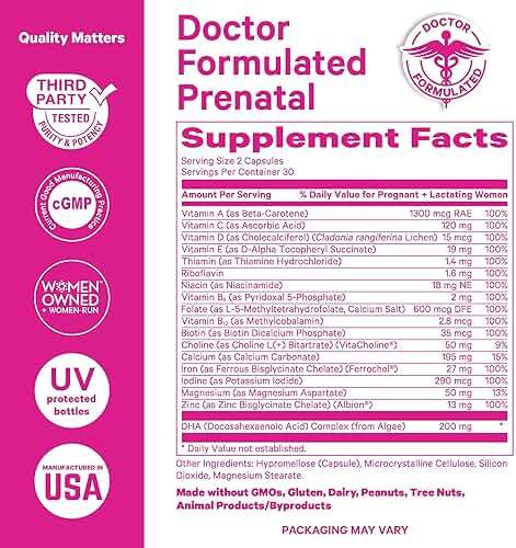 Pink Stork Total Prenatal Vitamins | Vegan DHA, Methylfolate, Iron, Choline, Vitamin B12 | No Fishy Burps | Support Fetal Development | Pregnancy Essentials | Clean Label Award | 60 Capsules, Berry - Image 4