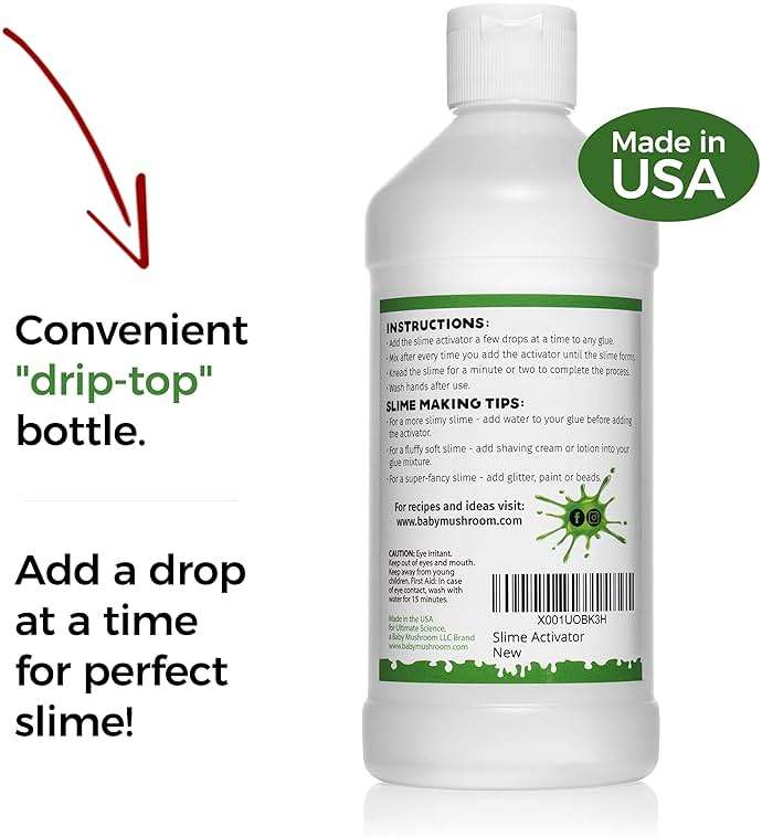 Ultimate Science Slime Activator 16oz - Easy-to-Use, Washable, Stretchy Borax Solution - Works with All Glue Types, Elmer's, White, Clear & Craft Kits - Image 3