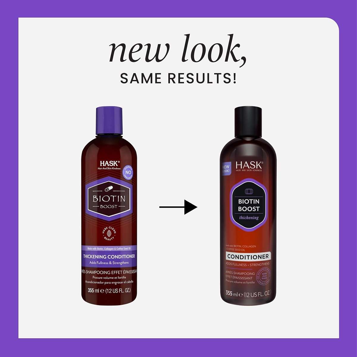 HASK Biotin Boost Thickening Shampoo + Conditioner Set | Adds Fullness, Strengthens, Volumizes, Sulfate-Free, Paraben-Free, Gluten-Free, Color Safe | 12oz each - Image 2
