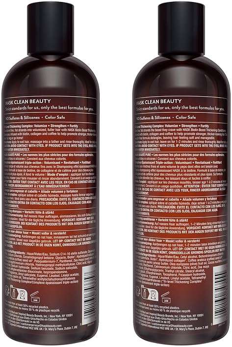 HASK Biotin Boost Thickening Shampoo + Conditioner Set | Adds Fullness, Strengthens, Volumizes, Sulfate-Free, Paraben-Free, Gluten-Free, Color Safe | 12oz each - Image 8