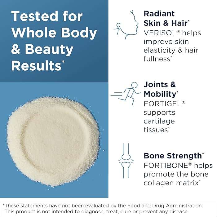 Designs for Health Whole Body Collagen Powder - Hydrolyzed Collagen Peptides Powder for Healthy Skin & Hair, Joint + Bone Health - Fortigel & Verisol Collagen, Unflavored (30 Servings) - Image 3