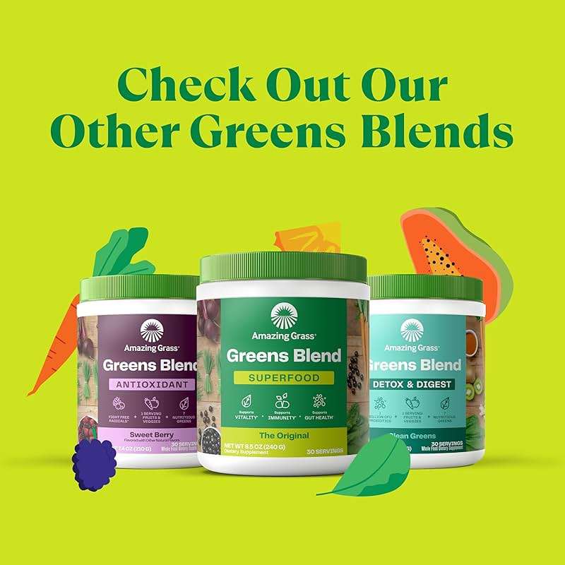 Amazing Grass Kidz Superfood: Vegan Protein & Probiotics for Kids with Beet Root Powder & 1/2 Cup of Leafy Greens, Strawberry Blast, 15 Servings - Image 7