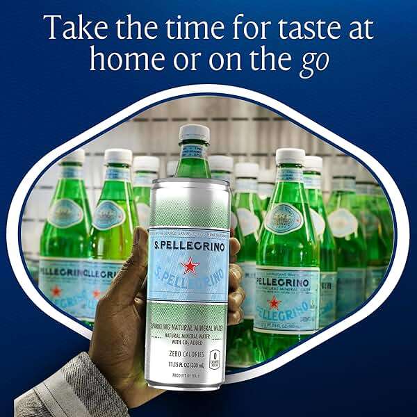 S.Pellegrino Sparkling Natural Mineral Water, Unflavored, 11.15 Fl. Oz (Pack of 24) - Image 4