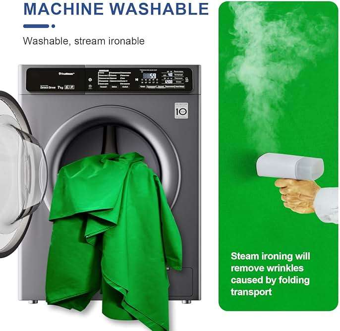 EMART Green Screen Backdrop, 6 x 9 Ft Photography Greenscreen Background Sheet Fabric Kit for YouTube Video Streaming Zoom, Small Photo Chromakey Polyester Cloth Curtain with 4 Clip - Image 2