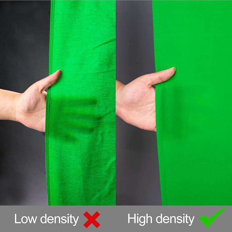EMART Green Screen Backdrop, 6 x 9 Ft Photography Greenscreen Background Sheet Fabric Kit for YouTube Video Streaming Zoom, Small Photo Chromakey Polyester Cloth Curtain with 4 Clip - Image 4