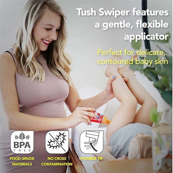 Eli & Ali Tush Swiper - Diaper Rash Cream & Butt Paste Applicator - Fits Most Diaper Creams | Mess-Free & Hygienic Alternative to Cream Spatula - Carry Less Baby Gear - Blue, 1 Pack - Image 2