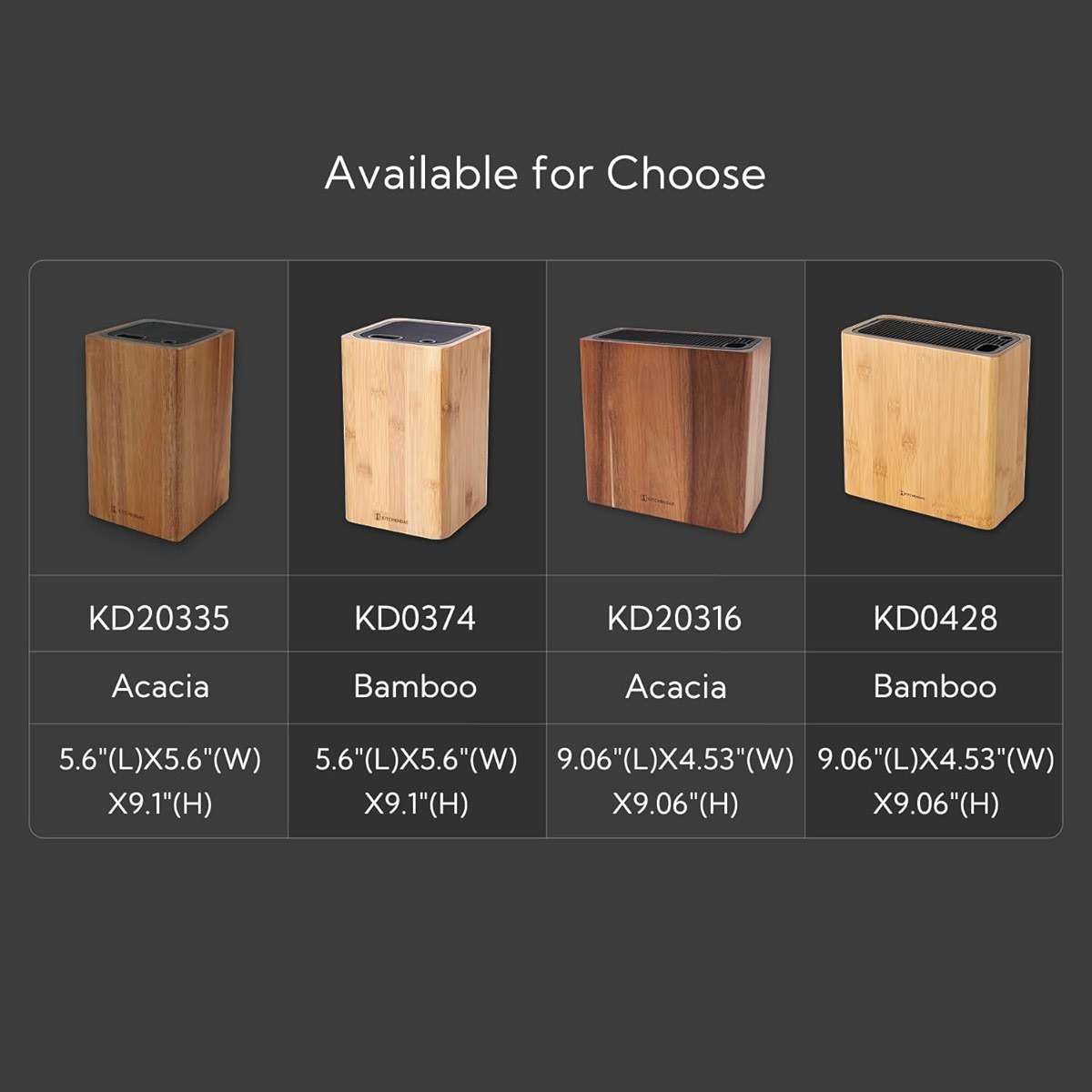 Deluxe Universal Knife Block with Slots for Scissors and Sharpening Rod - Bamboo Knife Holder For Safe, Space Saver Knives Storage - Unique Slot Design to Protect Blades - by KITCHENDAO - Image 6