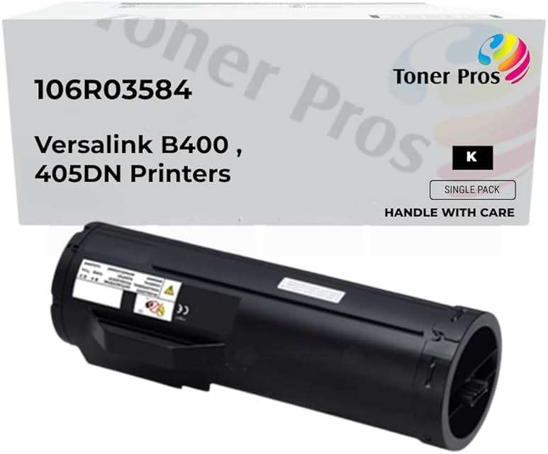 Toner Pros Replacement Toner Cartridge – Compatible for Xerox 106R03584 – Extra High Capacity Black Toner for Xerox VersaLink B400, B405DN Printers – Page Yield: 24,600 Pages - Image 1