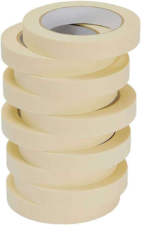 Lichamp Masking Tape 10 Pack General Purpose Beige White Color, 0.75 inch x 55 Yards x 10 Rolls (550 Total Yards), for Painting, Home, Office, School Stationery, Arts, Crafts etc. (3004) - Image 5