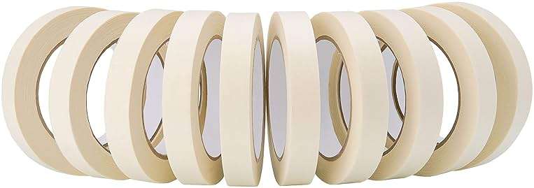 Lichamp Masking Tape 10 Pack General Purpose Beige White Color, 0.75 inch x 55 Yards x 10 Rolls (550 Total Yards), for Painting, Home, Office, School Stationery, Arts, Crafts etc. (3004) - Image 7