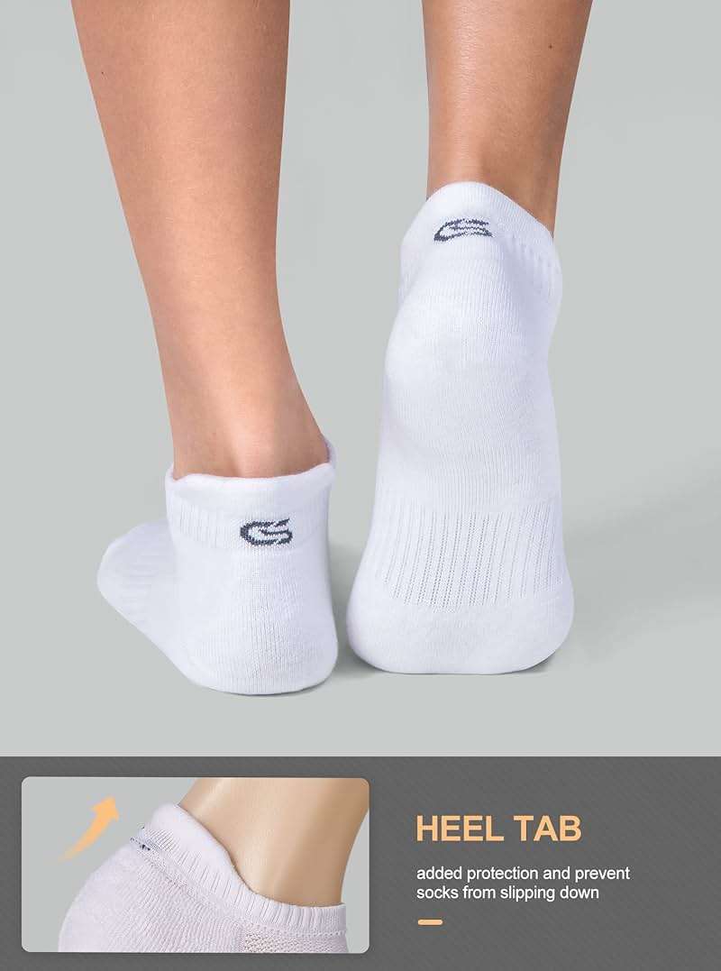 CS CELERSPORT 6 Pairs Ankle Athletic Running Socks Low Cut Sports Tab Socks for Men and Women - Image 4