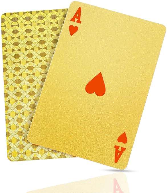 EAY Gold Waterproof Playing Cards - Poker Deck for Parties and Games - Image 1