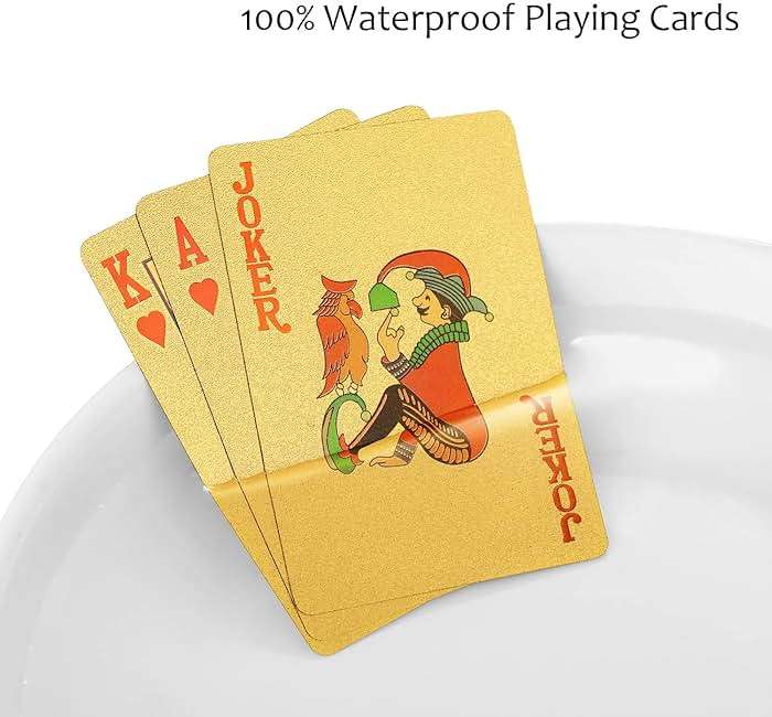 EAY Gold Waterproof Playing Cards - Poker Deck for Parties and Games - Image 3