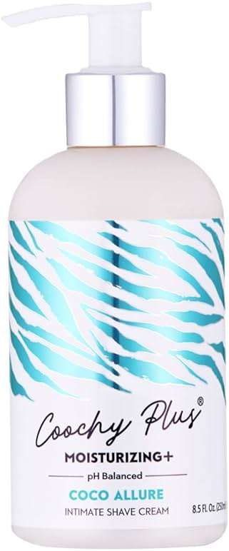 Coochy Plus Intimate Shaving Cream COCO ALLURE For Pubic, Bikini Line, Armpit and more - Rash-Free With Patent-Pending MOISTURIZING+ Formula – Prevents Razor Burns & Bumps, In-Grown Hairs, Itchiness - Image 1