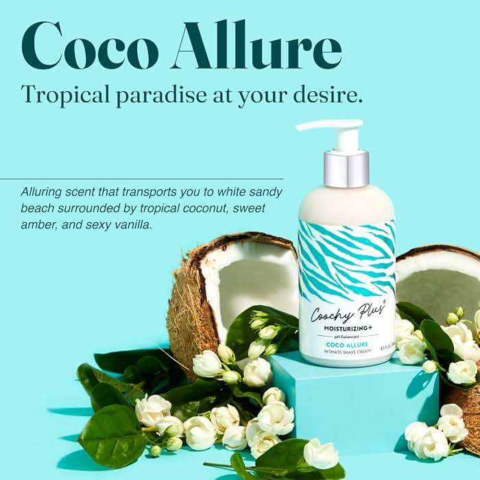 Coochy Plus Intimate Shaving Cream COCO ALLURE For Pubic, Bikini Line, Armpit and more - Rash-Free With Patent-Pending MOISTURIZING+ Formula – Prevents Razor Burns & Bumps, In-Grown Hairs, Itchiness - Image 5