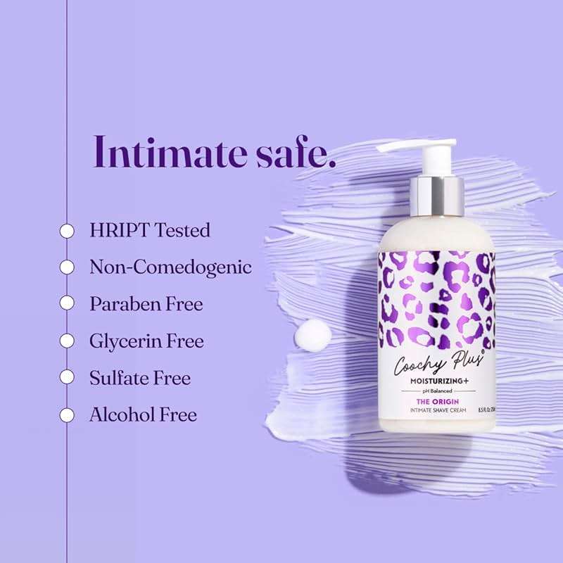 Coochy Plus Intimate Shaving Cream MOISTURIZING Plus The Origin for Pubic, Bikini Line, Armpit and More - Rash-Free with Patent-Pending Formula–Prevents Razor Burns & Bumps, in-Grown Hairs, Itchiness - Image 4