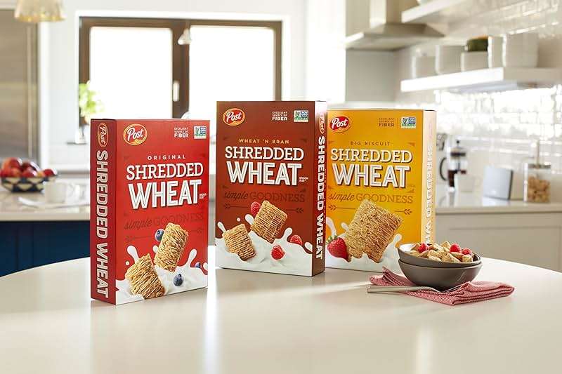 Post Wheat n Bran® Shredded Wheat, Breakfast Cereal, Excellent Source of Fiber, Kosher, 18 oz Box - Image 4
