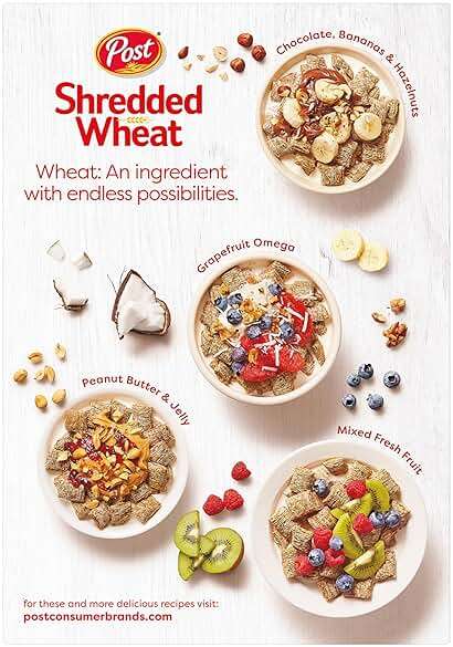 Post Wheat n Bran® Shredded Wheat, Breakfast Cereal, Excellent Source of Fiber, Kosher, 18 oz Box - Image 5