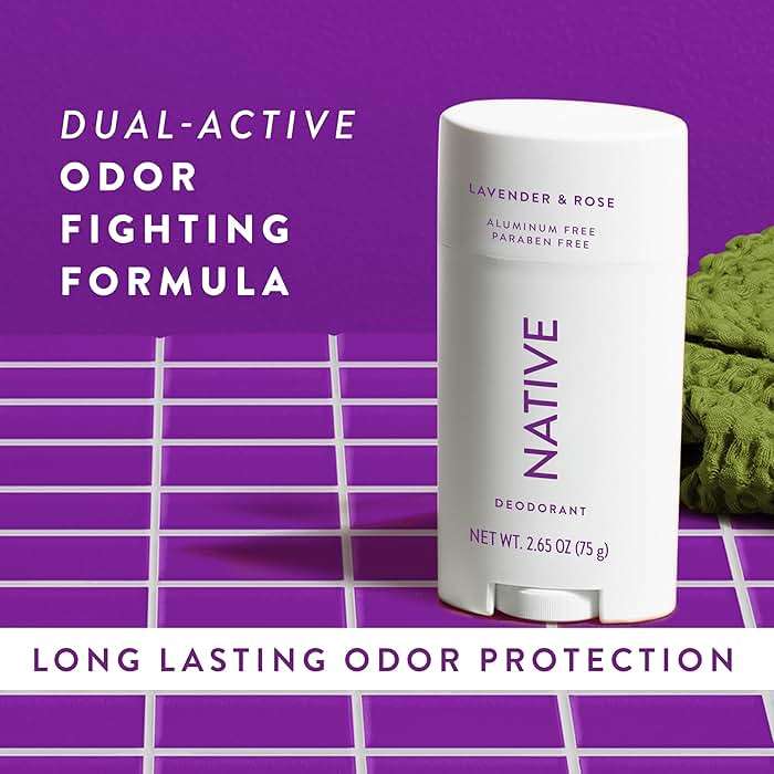 Native Deodorant Contains Naturally Derived Ingredients, 72 Hour Odor Control, Deodorant for Women and Men, Aluminum Free, Lavender & Rose 2.65oz - Image 7