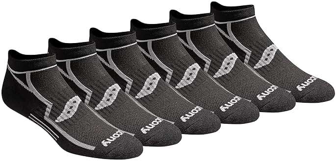 Saucony mens Rundry Bolt Performance No-show Socks, Available in M-xxl (6, 12, 18 Pairs) - Image 1