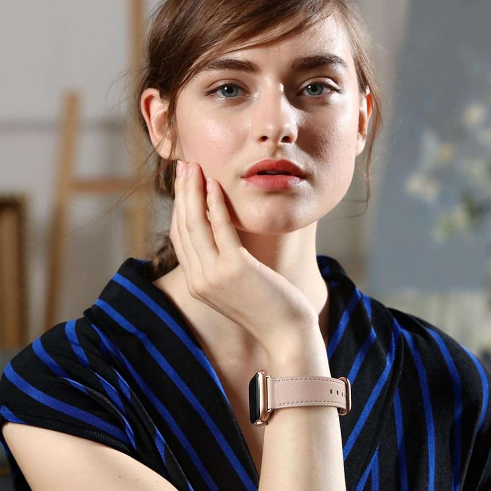 WFEAGL Compatible with Apple Watch Band 41mm 40mm 38mm 42mm(series 11 10) Women, Top Genuine Leather Band for iWatch SE 3 2 1 & Series 11 10 9 8 7 6 5 4 3 2 1 - Image 6