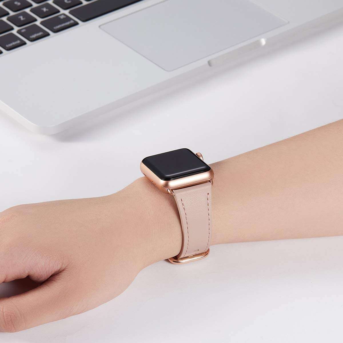 WFEAGL Compatible with Apple Watch Band 41mm 40mm 38mm 42mm(series 11 10) Women, Top Genuine Leather Band for iWatch SE 3 2 1 & Series 11 10 9 8 7 6 5 4 3 2 1 - Image 7
