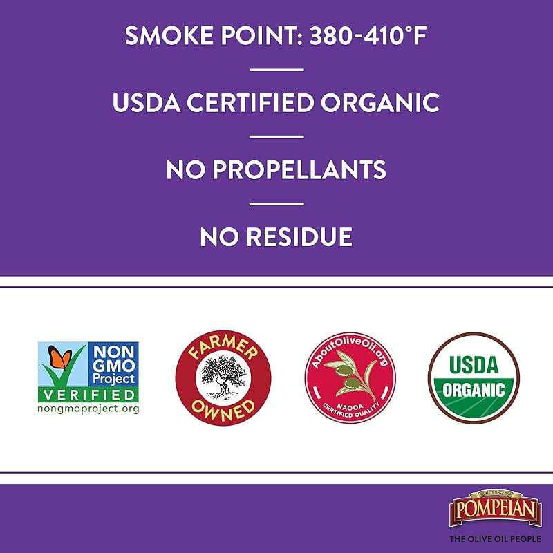 Pompeian USDA Certified Organic Extra Virgin Olive Oil Non-Stick Cooking Spray, No Propellants, 5 Fl Oz - Image 4