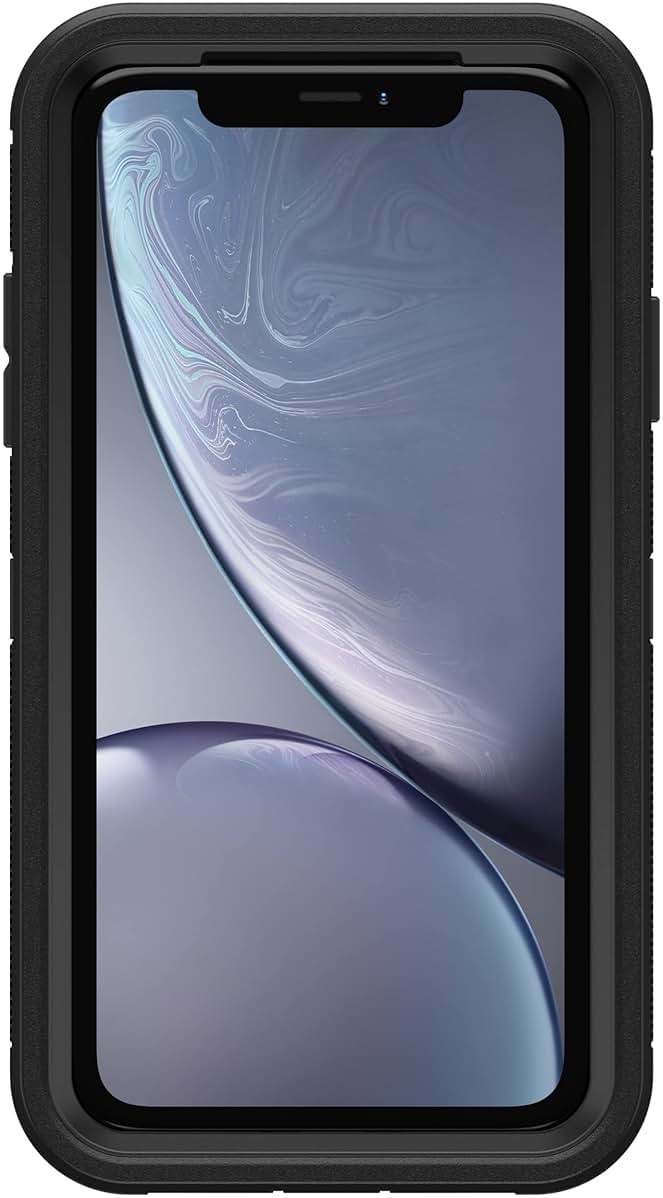OtterBox iPhone XR Defender Series Case - Black, Rugged & Durable, with Port Protection, Includes Holster Clip Kickstand - Image 4