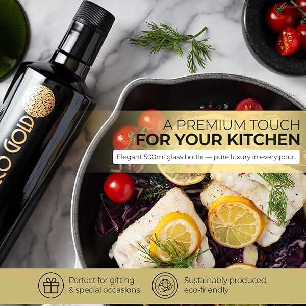 Morocco Gold Early Harvest Extra Virgin Olive Oil – Cold Pressed – Polyphenol Rich 652mg/kg EVOO Fresh Harvest Pure and Natural. 500ml/17 Fl Oz - Image 4