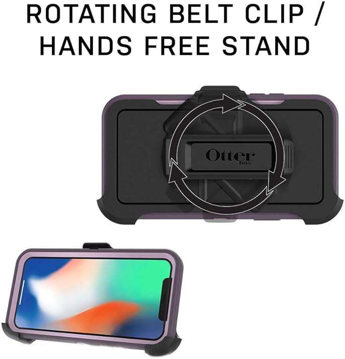OtterBox DEFENDER SERIES SCREENLESS EDITION Case for iPhone Xr - Frustration Free Packaging - BLACK - Image 6