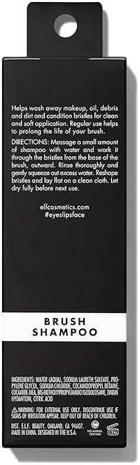 e.l.f. Makeup Brush Shampoo, Gentle Bristles Conditioner To Easily Remove Oils & Dirt From Makeup Brushes, 4.1 Fl Oz, Vegan & Cruelty-Free - Image 4