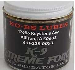 No-BS Lures K-9 X-Treme Force All Predator Lure - 1 oz Glass Jar - Image 1