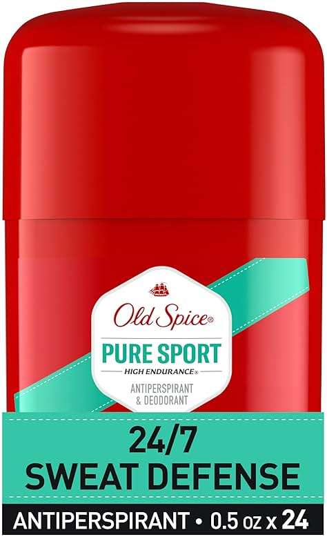 Old Spice Antiperspirant Deodorant For Men, High Endurance, 24/7 Sweat Defense & Odor Protection, 24/7 Freshness & Lasting Scent, Pure Sport Scent, 0.5 oz (Pack of 24) - Image 2