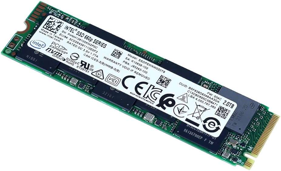 Intel 660p Series M.2 2280 2TB PCIe NVMe 3.0 x4 3D2, QLC Internal Solid State Drive (SSD) SSDPEKNW020T8X1 - Image 2