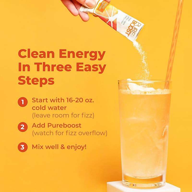 Pureboost Sugar-Free Clean Energy Booster, Combo Pack 30 Count, Refreshing Energy Drink Mix with B12 Vitamins, Electrolytes, Antioxidants, No Sucralose - Image 7