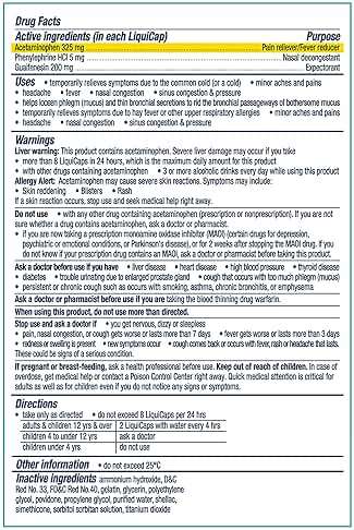 Vicks Sinex SEVERE, All-In-One Sinus + Mucus Relief, Non-Drowsy, Loosens Mucus, Maximum Strength Relief of Pain, Pressure, Congestion, & Headache Relief, 24 LiquiCaps - Image 11