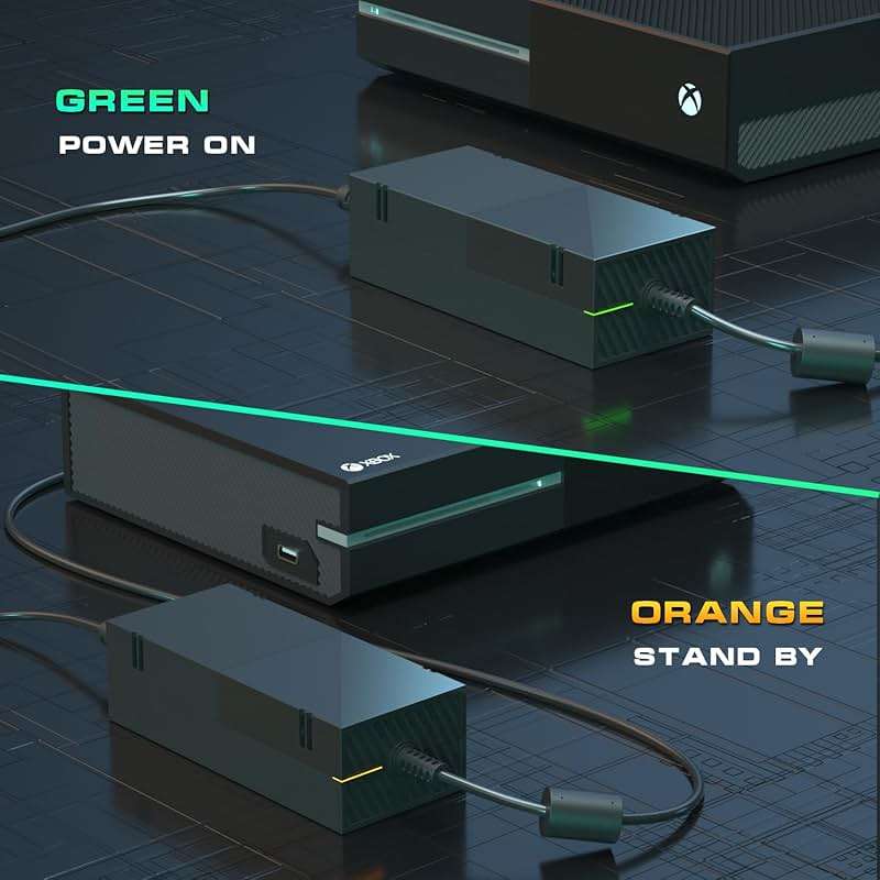 Ponkor Power Supply for Xbox One, AC Cord Replacement Power Brick Adapter 100-240V Compatible with Xbox One 360 - Image 5