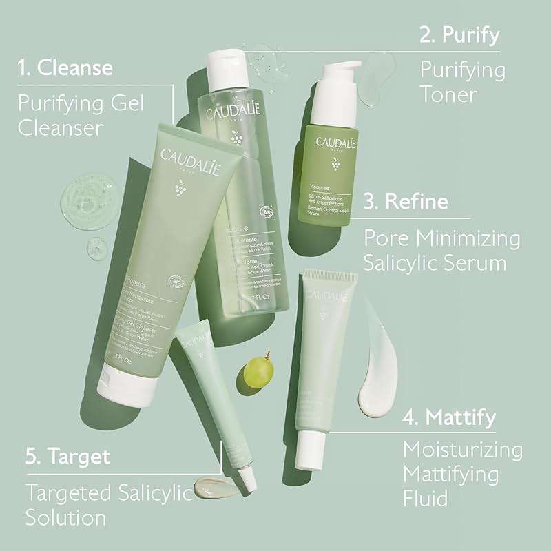 Caudalie Vinopure Natural Salicylic Acid Pore Minimizing Serum with Niacinamide, Skin Perfecting Serum - 30 mL - Image 8