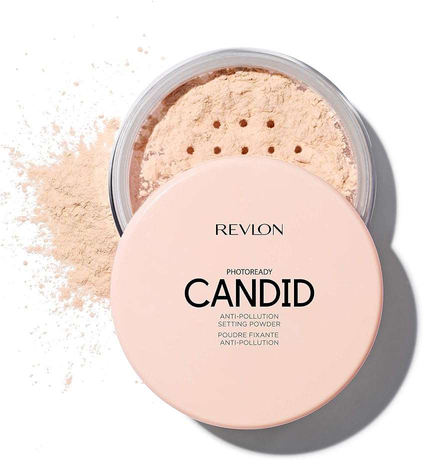 Revlon Setting Powder, PhotoReady Candid Blurring Face Makeup, Anti-Pollution, Lightweight & Breathable High Pigment, Natural Finish, 001 Universal Translucent, 0.5 Oz - Image 1
