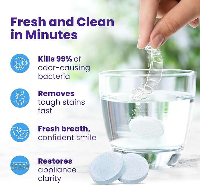 Retainer Brite - Retainer Cleaner Tablets for Invisalign, Mouth Guard Cleaner, Night Guard Cleaning and More. Cleaning Tablets for Ultrasonic Cleaners. 120 Tablets - 4 Month Supply. Made in USA - Image 2