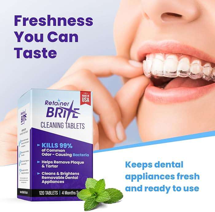 Retainer Brite - Retainer Cleaner Tablets for Invisalign, Mouth Guard Cleaner, Night Guard Cleaning and More. Cleaning Tablets for Ultrasonic Cleaners. 120 Tablets - 4 Month Supply. Made in USA - Image 7