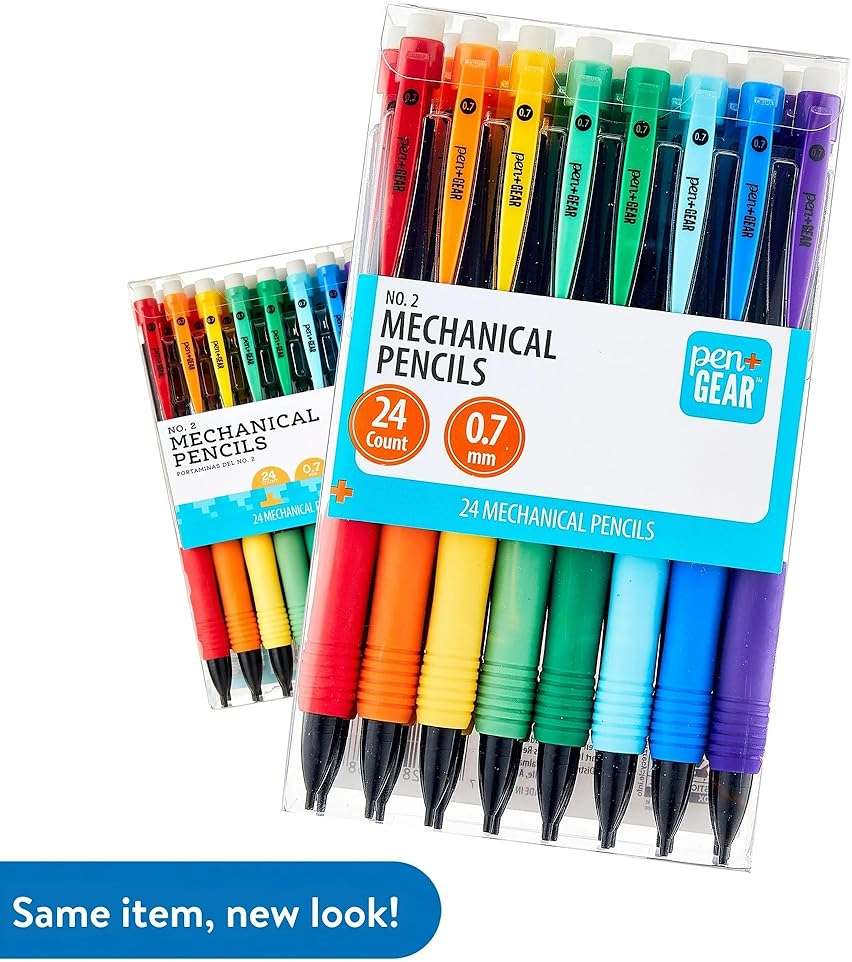 No. 2 Mechanical Pencils (Bright Multicolored, 3 Leads in Each) 24 count - Image 3