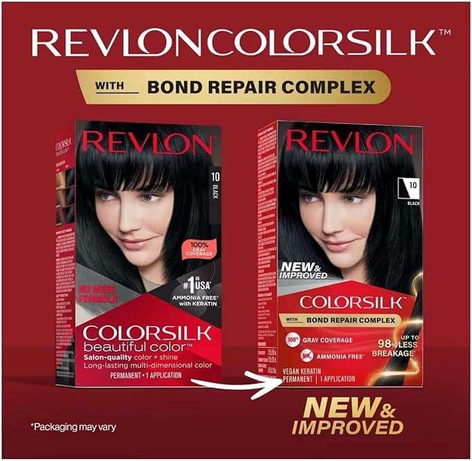 Revlon Colorsilk Natural Hair Color, 1N Black Each - Image 2