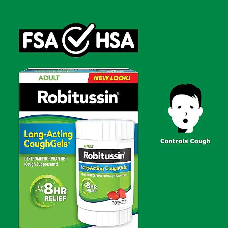 Robitussin 8 Hour Liqui-gels Cough, Adult Formula - 20 count Liqui-Gels - Image 6
