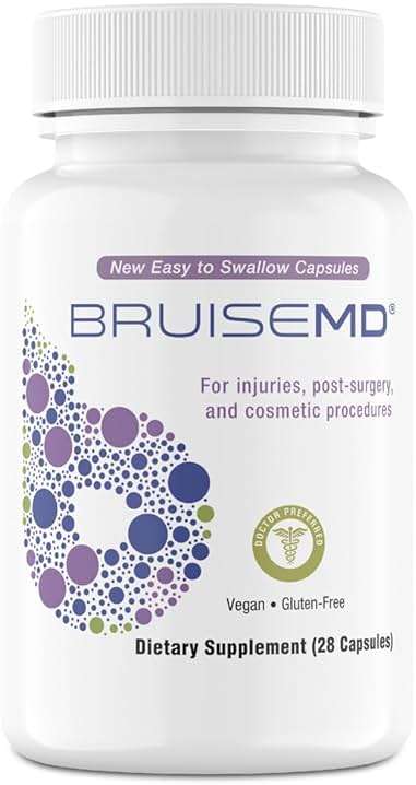 BruiseMD Bromelain 500mg 2,400GDU/g Supplement with Zinc and Vitamin C for Swelling, Inflammation, and Discoloration, Easy to Swallow Capsules (7-Day Supply) - Advanced Formula - Image 1