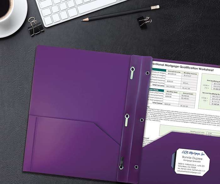 Better Office Products Purple Plastic 2 Pocket Folders with Prongs, Heavyweight, Letter Size Poly Folders, 24 Pack, with 3 Metal Prongs Fastener Clips, Purple - Image 2