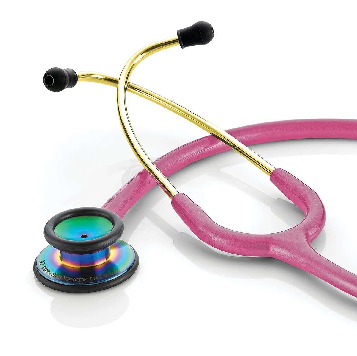 ADC Adscope 603 Clinician Stethoscope, Iridescent Metallic Raspberry, With Tunable AFD Technology, 31 inch Length, 1 Ct - Image 1