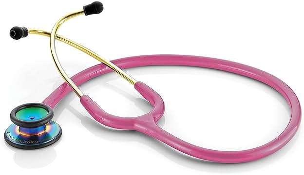 ADC Adscope 603 Clinician Stethoscope, Iridescent Metallic Raspberry, With Tunable AFD Technology, 31 inch Length, 1 Ct - Image 3