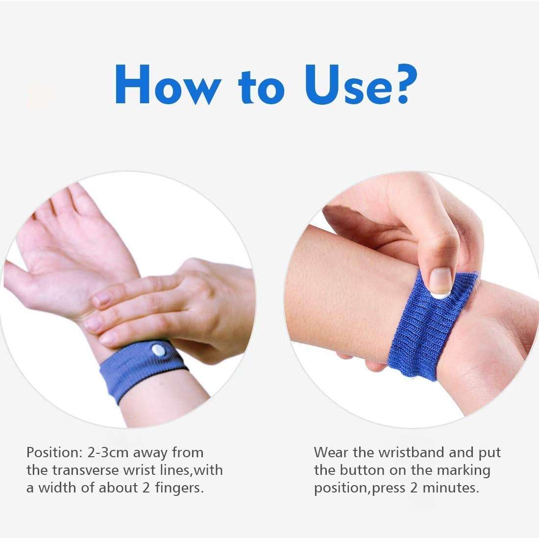 KONGDY 10 Pcs Sea Motion Sickness Wrist Bands & 10 Counts Motion Sickness Patches for Cruise, Morning Sickness, Travel & Car Sickness, No drowsy Anti-Nausea Bands - Image 3