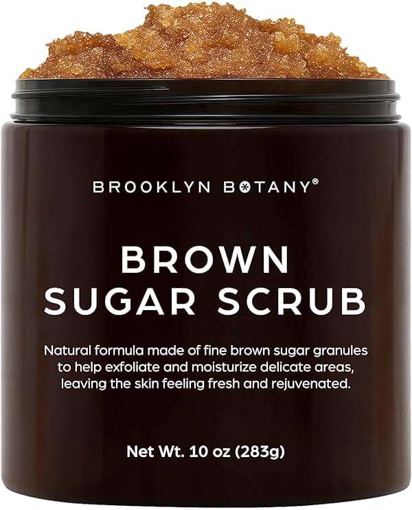 Brooklyn Botany Brown Sugar Body Scrub - Moisturizing and Exfoliating Body, Face, Hand, Foot Scrub - Fights Acne, Fine Lines & Wrinkles, Great Gifts For Women & Men - 10 oz - Image 1